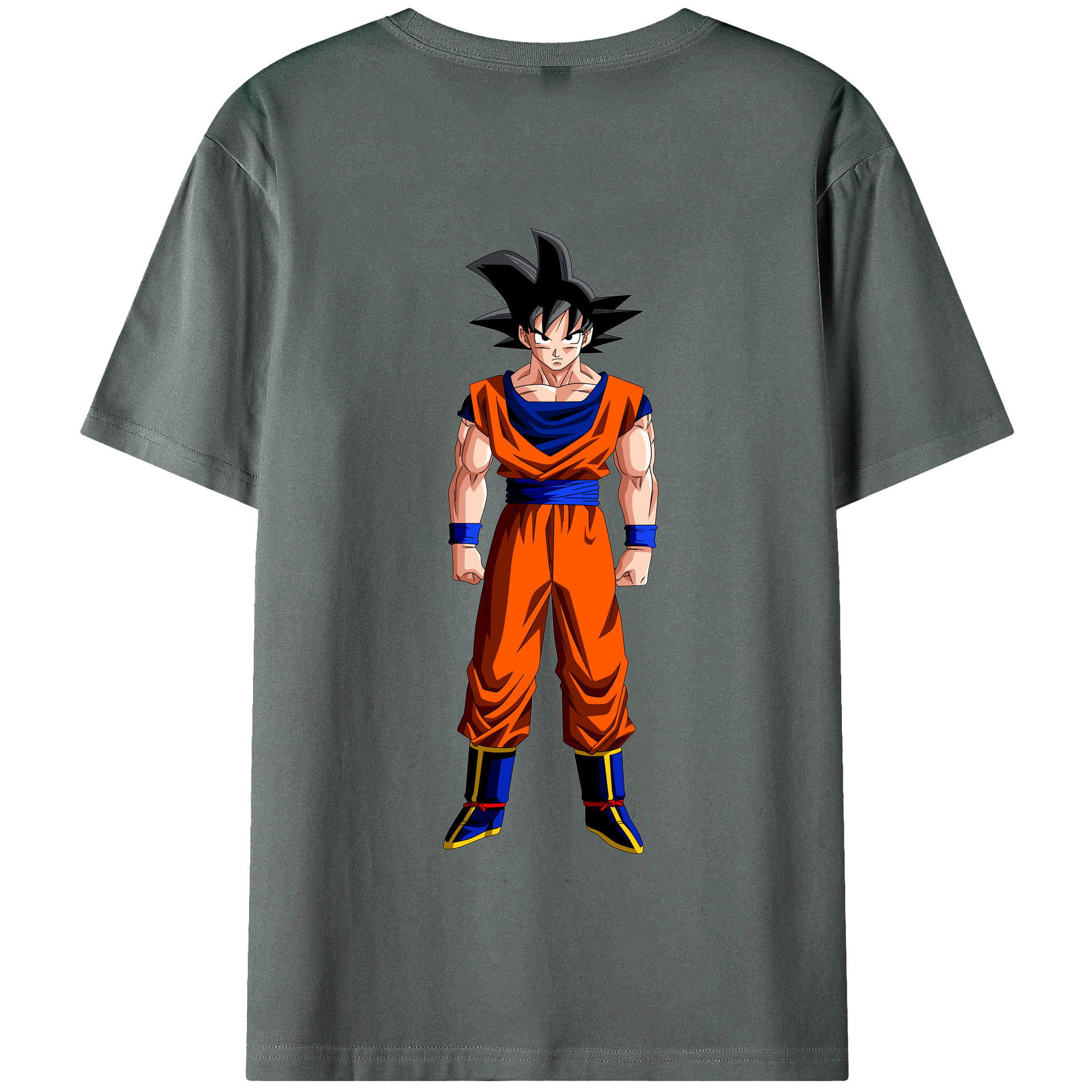 （画像用） ドラゴンボール 孫悟空（そん ごくう）Son Goku カカロット DRAGON BALL Kakarotto 綿100％半袖Tシャツ（背面プリント）